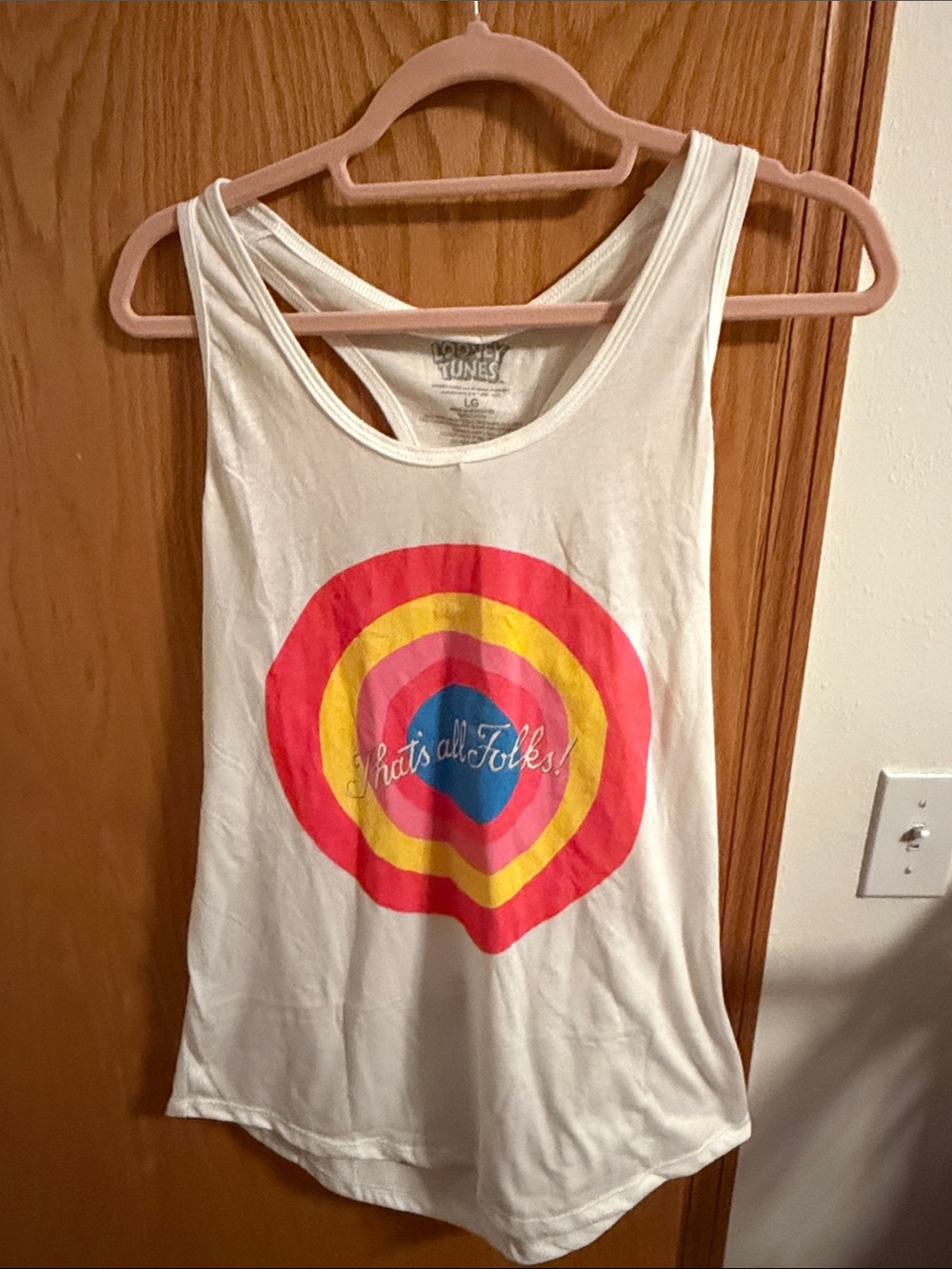 🫶🏼3 for $12!!🫶🏼 Warner Bros. White Tank that’s all folks